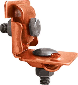 EZETEK Держатель проводника круглого 6-10 мм для фальца 0.7-8 мм универсальный, медь 91090-2