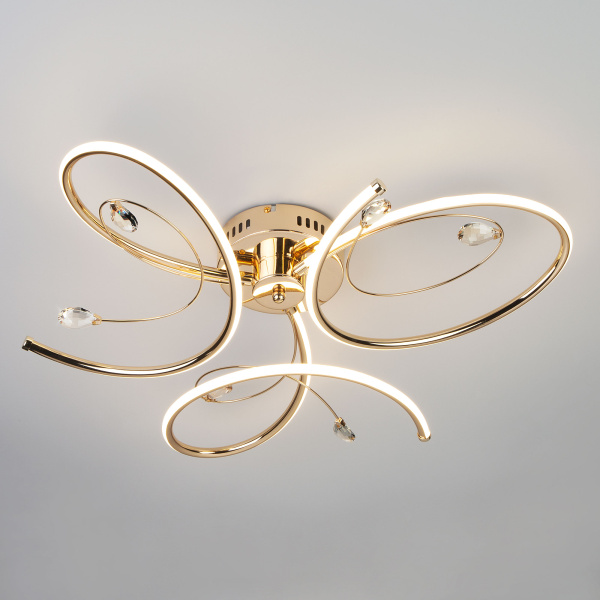 Eurosvet Светодиодный потолочный светильник 90099/3 золото 00000084414