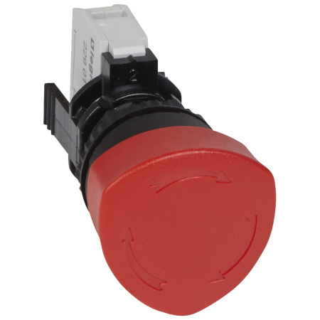 Legrand Osmoz Кнопка с грибовидным толкателем 40 - кнопка с возвратом-поворотом - для аварийного отключения, Н.З. - IP 66 - красный 023720