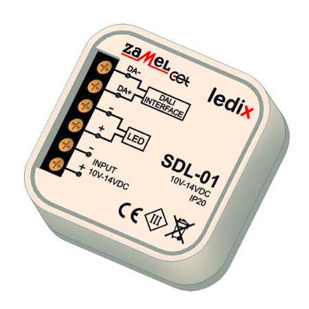 Zamel Контроллер DALI для одноцветных светильников, в монт.коробку SDL-01