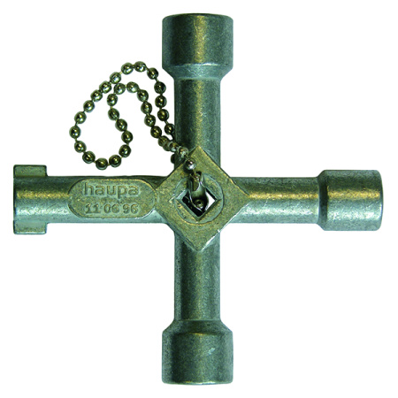 Haupa Ключ универсальный для распределительного шкафа, 72х72 мм 110696
